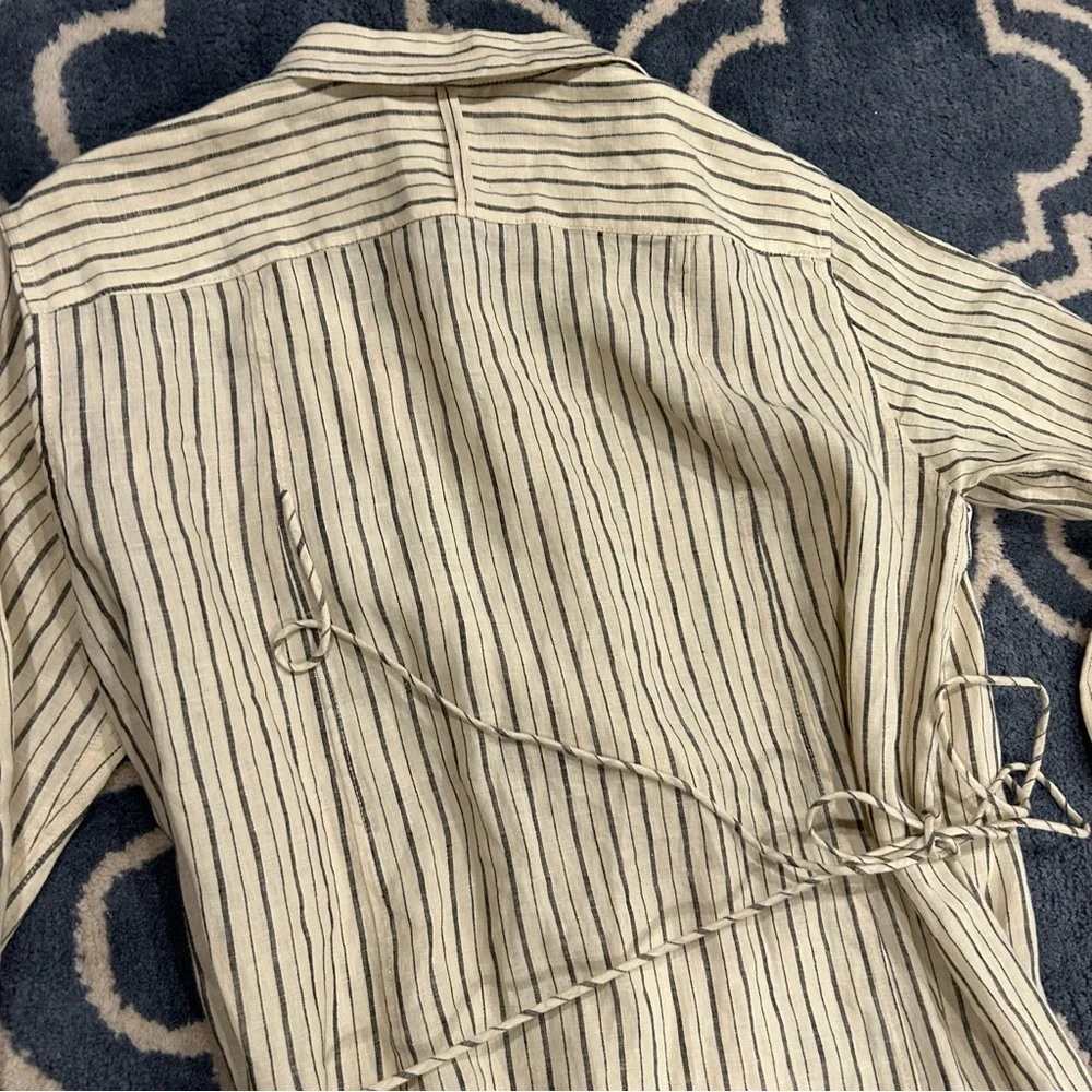 Arket wrap linen striped dress - Picture 12 of 16
